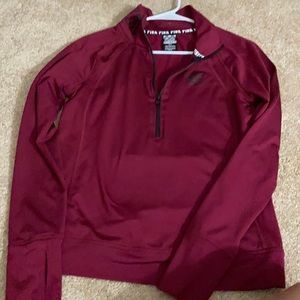Pink brand half zip athletic sweater.